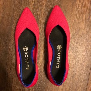 Rothy’s Hot Pink Points EUC Size 7.5